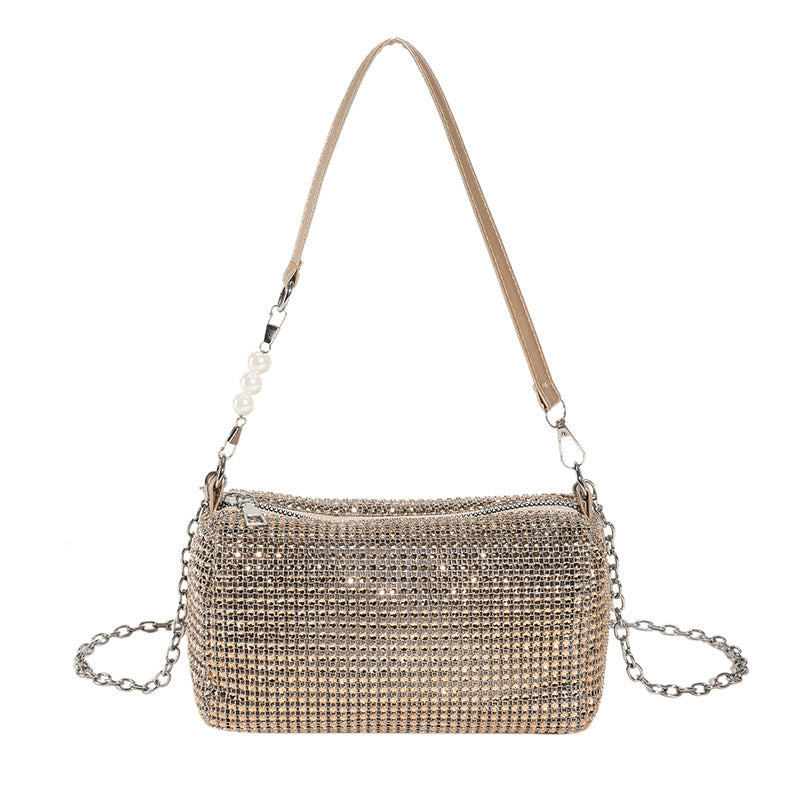 Elegante mit Kristallen verzierte Abend-Clutch