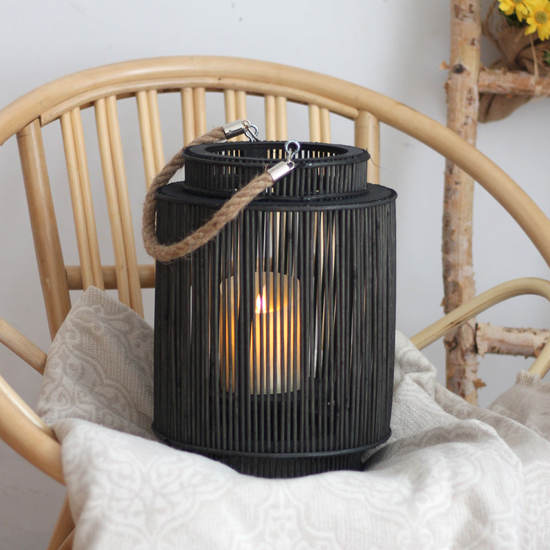 Dekorative Rattan-Laterne Karnz