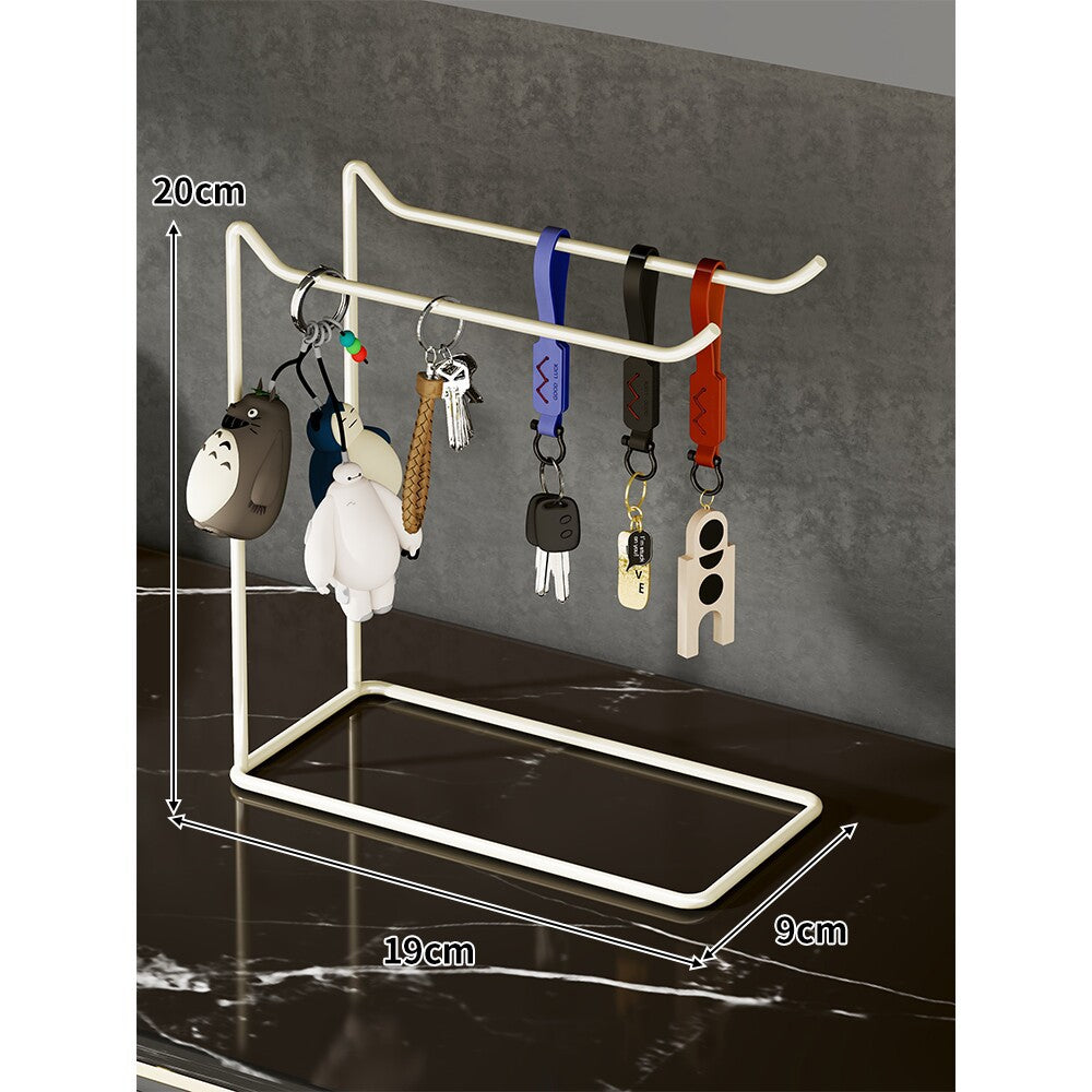 Desktop Schlüsselanhänger Organizer Stand Minimalistischer Metall Hängender Schlüsselhalter Rack