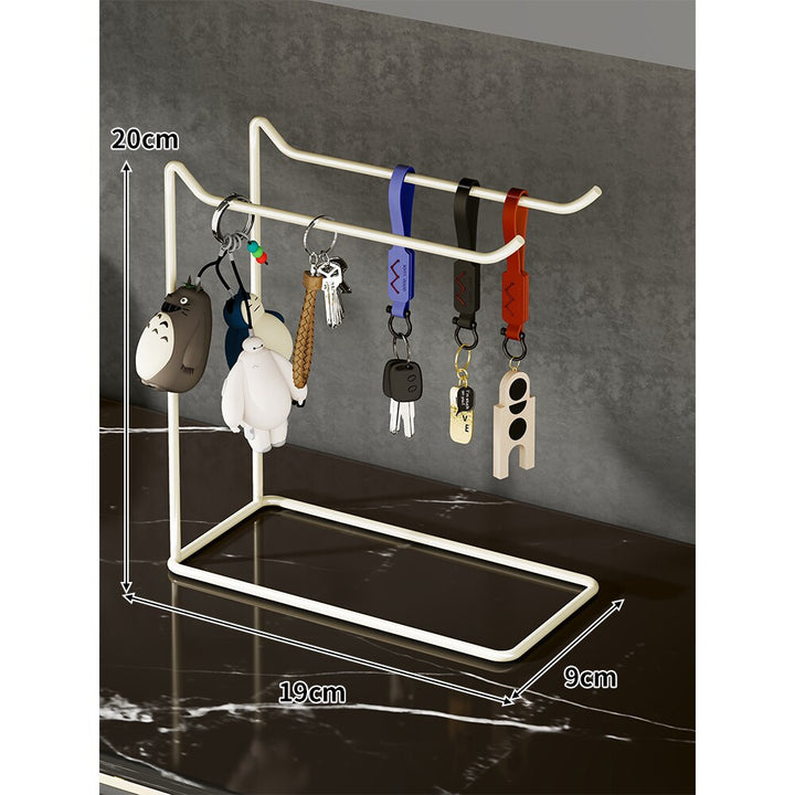 Desktop Schlüsselanhänger Organizer Stand Minimalistischer Metall Hängender Schlüsselhalter Rack