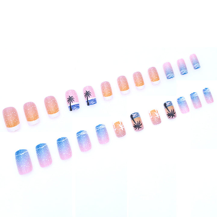 Künstlerisches sommerliches Acryl-Nägel-Design Karnz