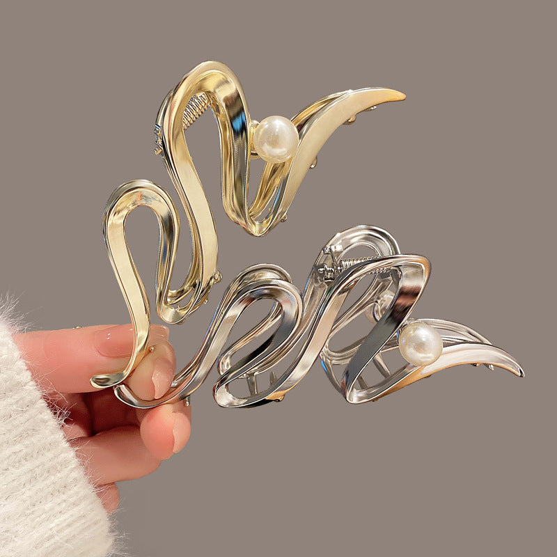 Elegante Wellen-Design Haarklammer Karnz