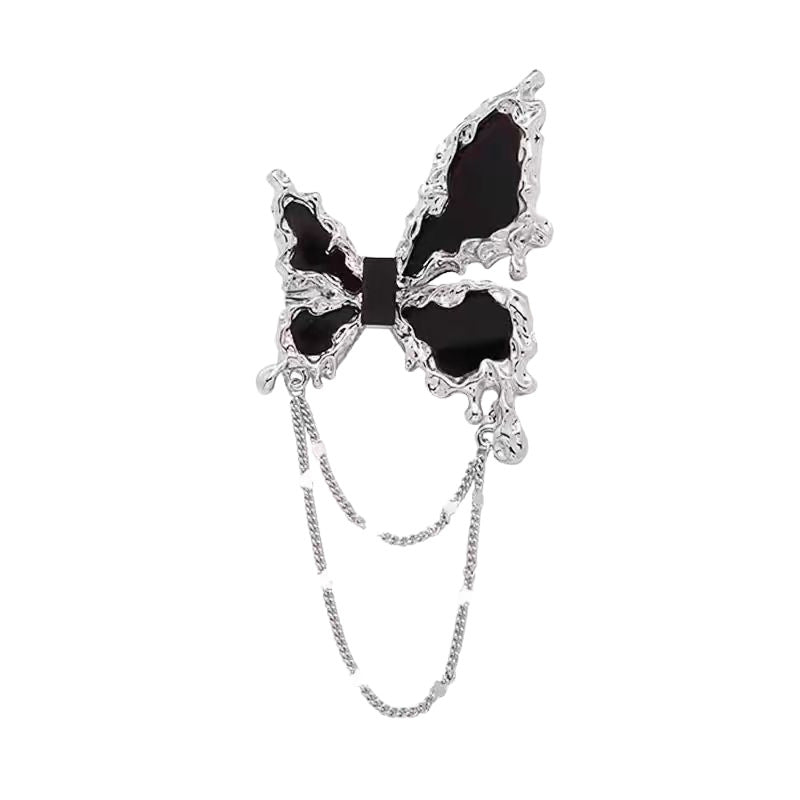 Elegante Brosche mit Blumen- und Kettenmotiv Karnz