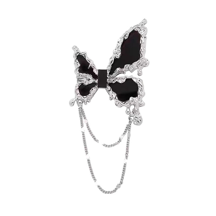 Elegante Brosche mit Blumen- und Kettenmotiv Karnz