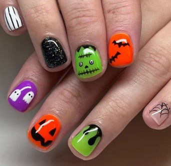 Künstlerische Halloween-Themen Nagelkunst Karnz 1789915324