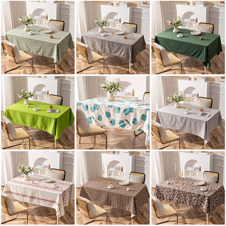 Rechteckige Tischdecke mit jacquardähnlicher Struktur, wasserabweisender Oberfläche und pflegeleichtem Gewebe Karnz