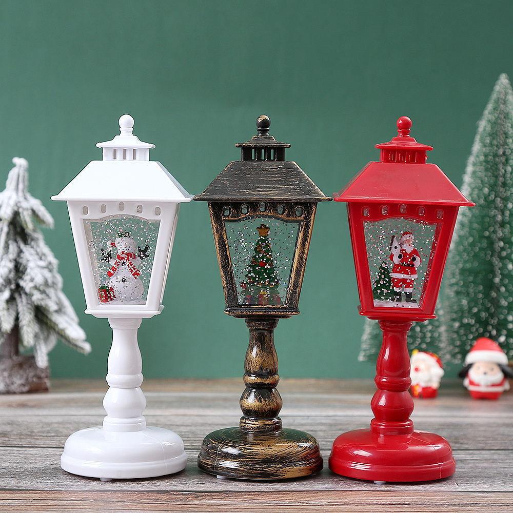 Nostalgische Weihnachtslaterne mit Santa Figur Karnz