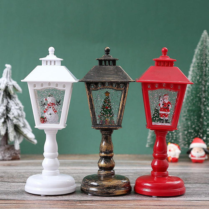 Nostalgische Weihnachtslaterne mit Santa Figur Karnz