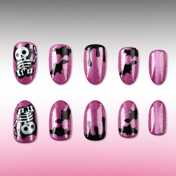 Künstlerische Halloween-Themen Press-On Nagelkunst Karnz