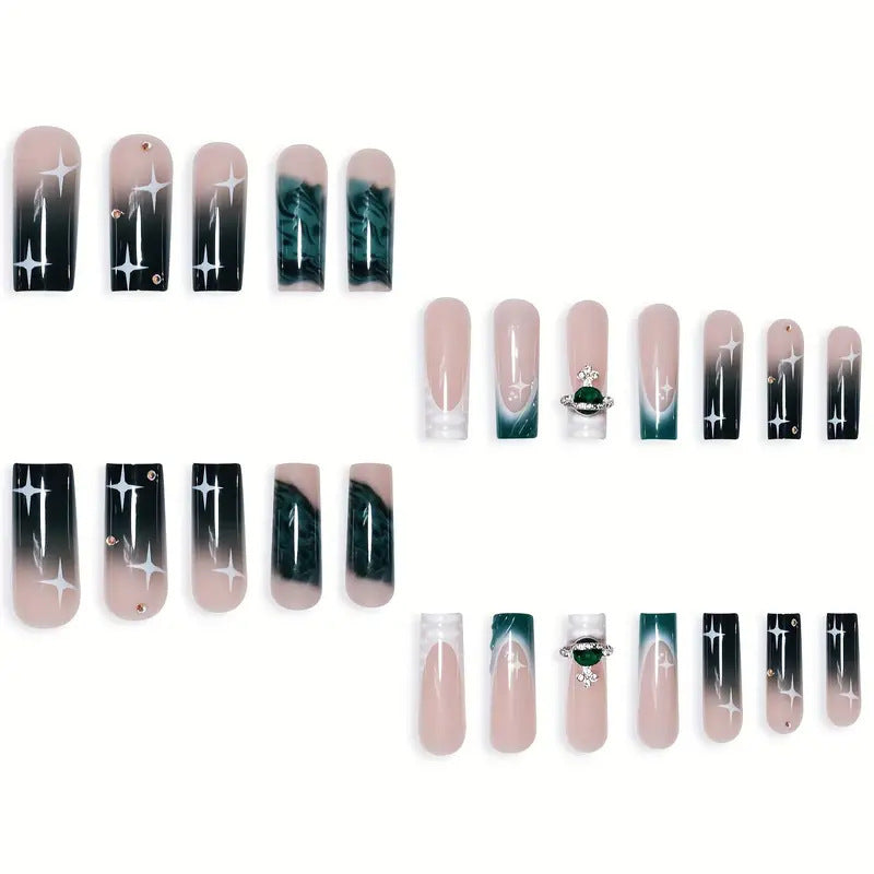 Künstlerische Press-On Nagelkunst Extensions Karnz