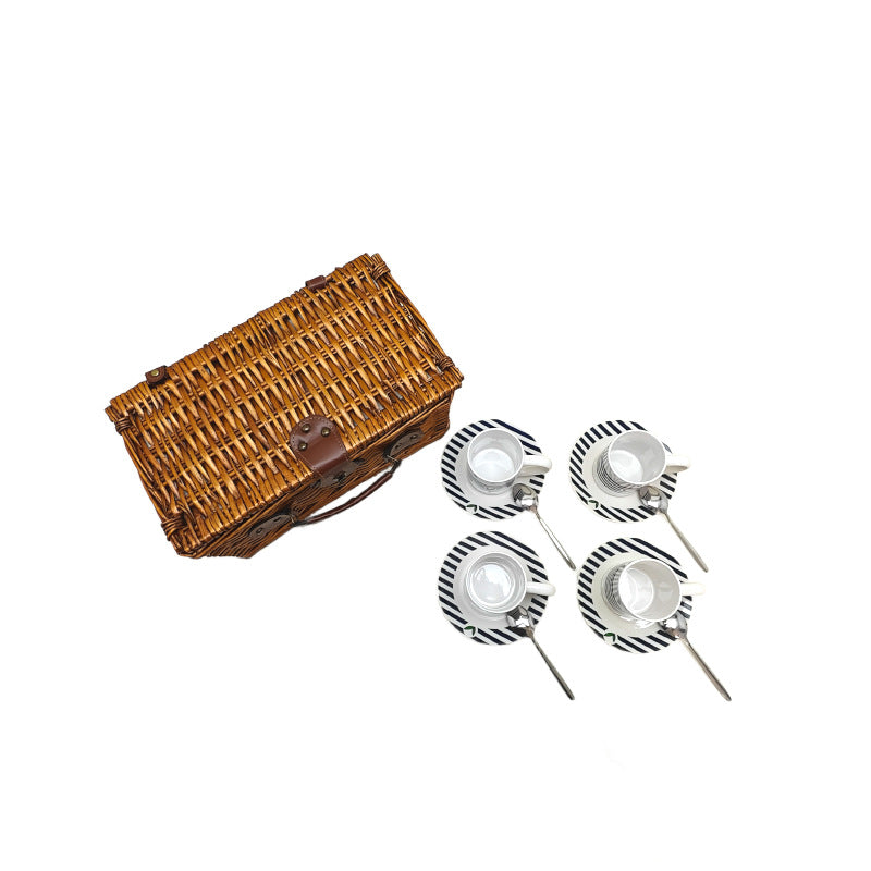 Damen Picknickkorb mit integriertem Geschirrset und stilvollen Details Karnz