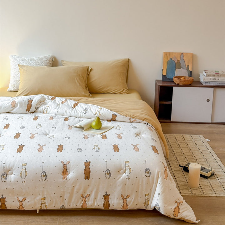 Gepolsterte Futon‑Matratzenauflage mit niedlichem Katzenmuster