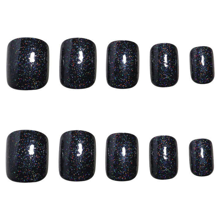 Glamouröse glitzer-infused press-on Nagelset Karnz
