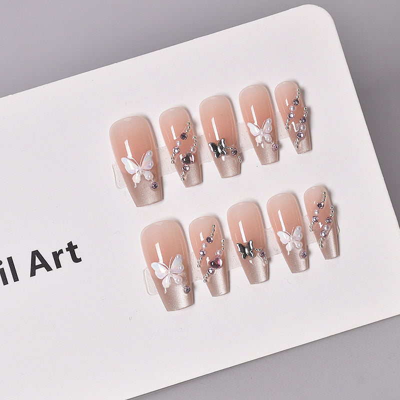 Elegante floral-verzierte Druck-Nagelverlängerungen Karnz