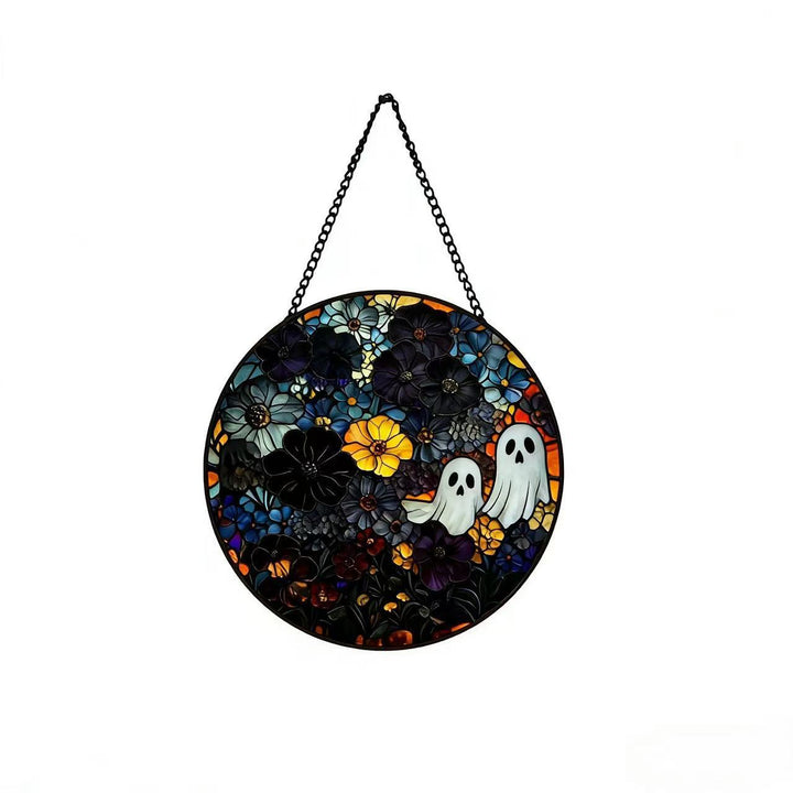 Dekorative Totenkopf Buntglas Wandkunst Karnz