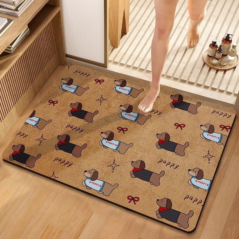 Hübsche hundethemen Plüsch-Badematte