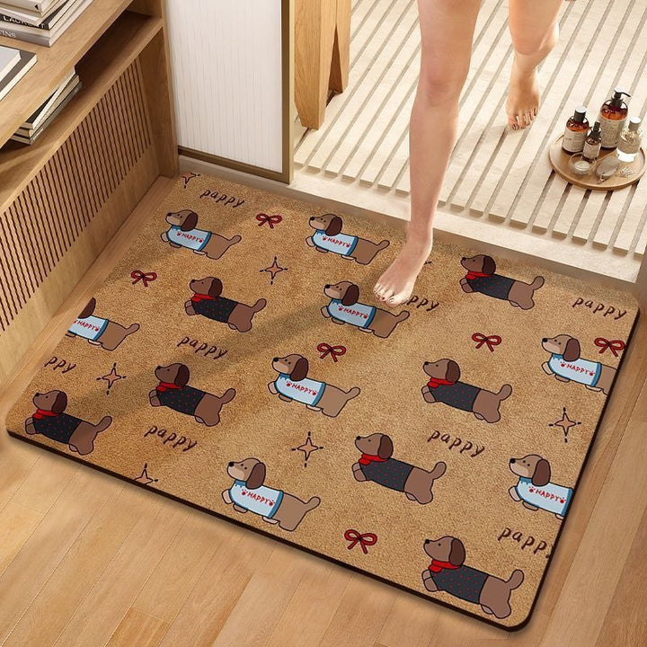 Hübsche hundethemen Plüsch-Badematte