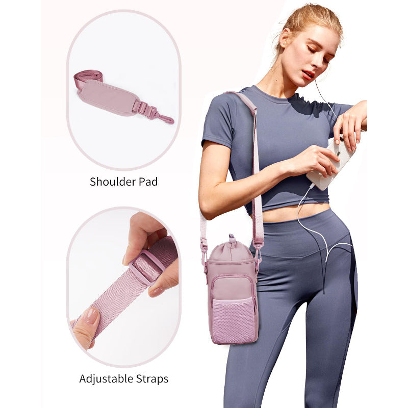 Unisex Wasserflasche mit tragbarem Netzbeutel Karnz