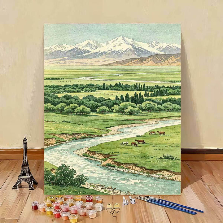 Scenic Nature Landscape Malen nach Zahlen Set Karnz
