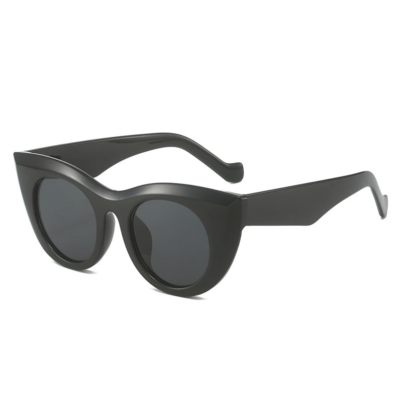 Damen Cat-Eye Sonnenbrille mit breitem Rahmen und UV-Schutz Karnz
