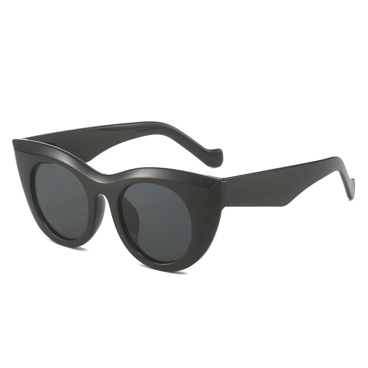 Damen Cat-Eye Sonnenbrille mit breitem Rahmen und UV-Schutz Karnz