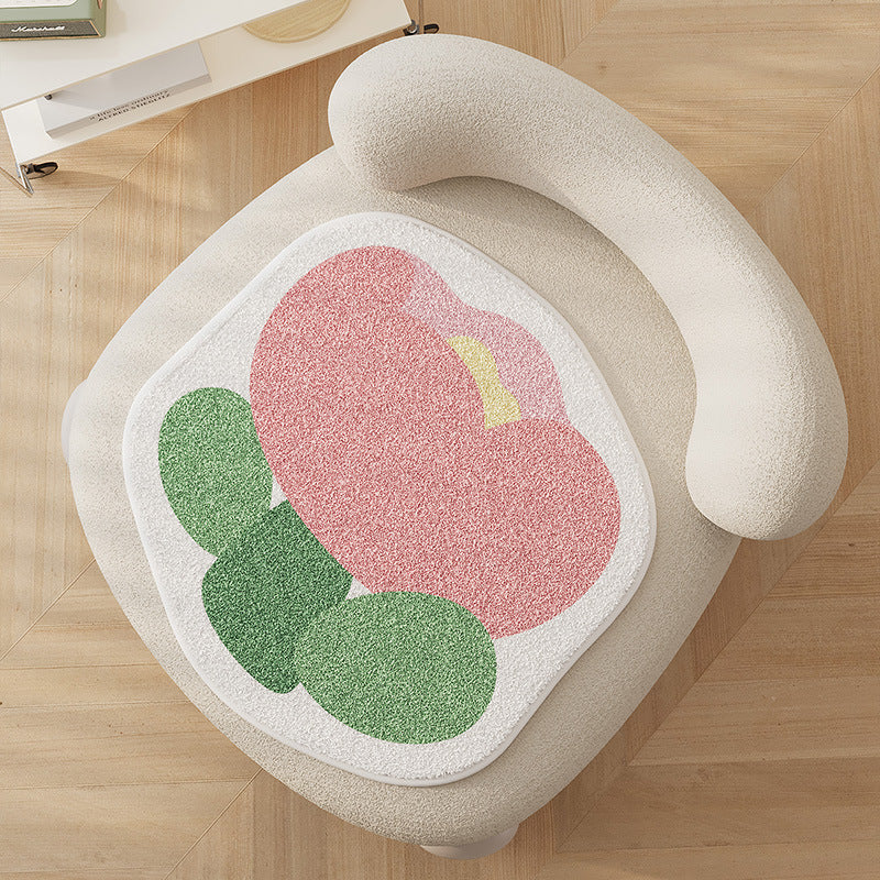 Acorn-Shaped Plush Chair Seat Cushion Pad with High-Pile Tufted Surface