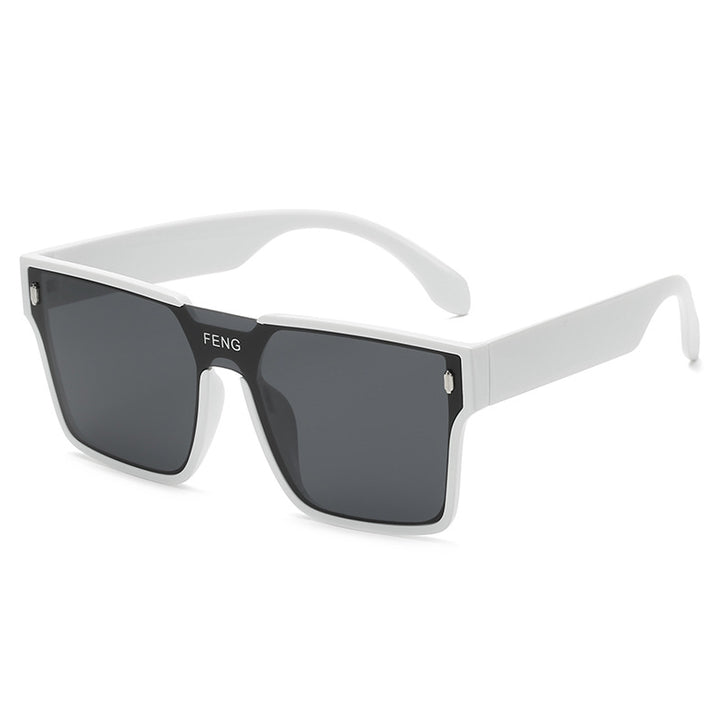 Damen modische quadratische Sonnenbrille mit robustem Kunststoffrahmen Karnz