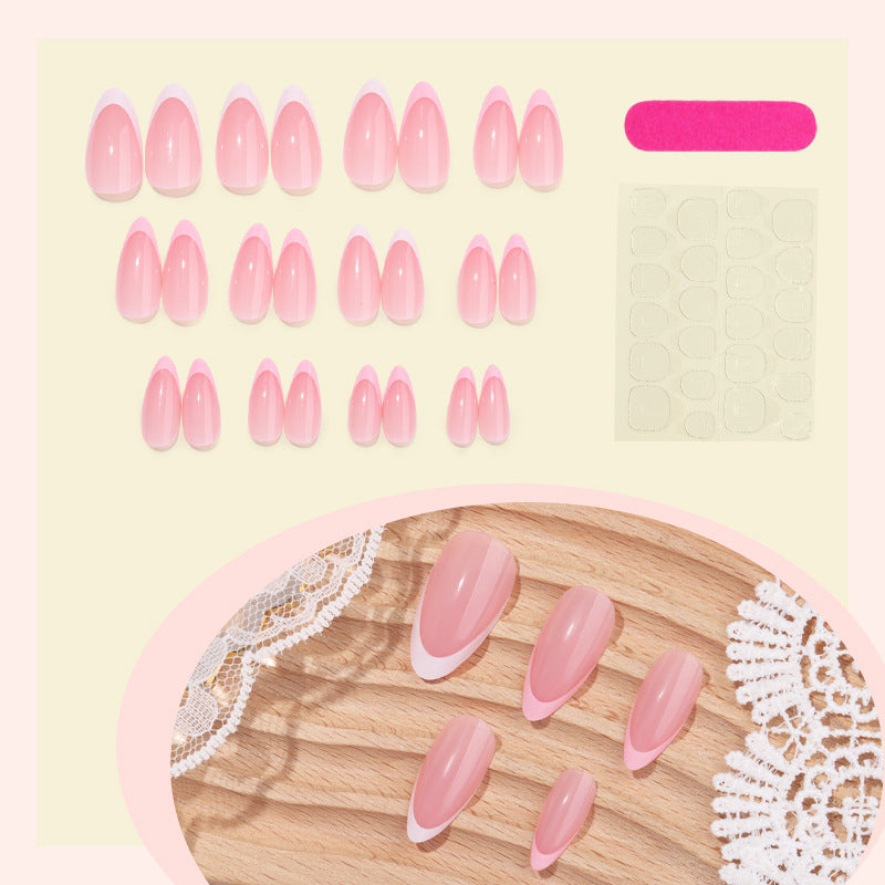 Premium Press-On Nail Set mit elegantem French Tip Design Karnz