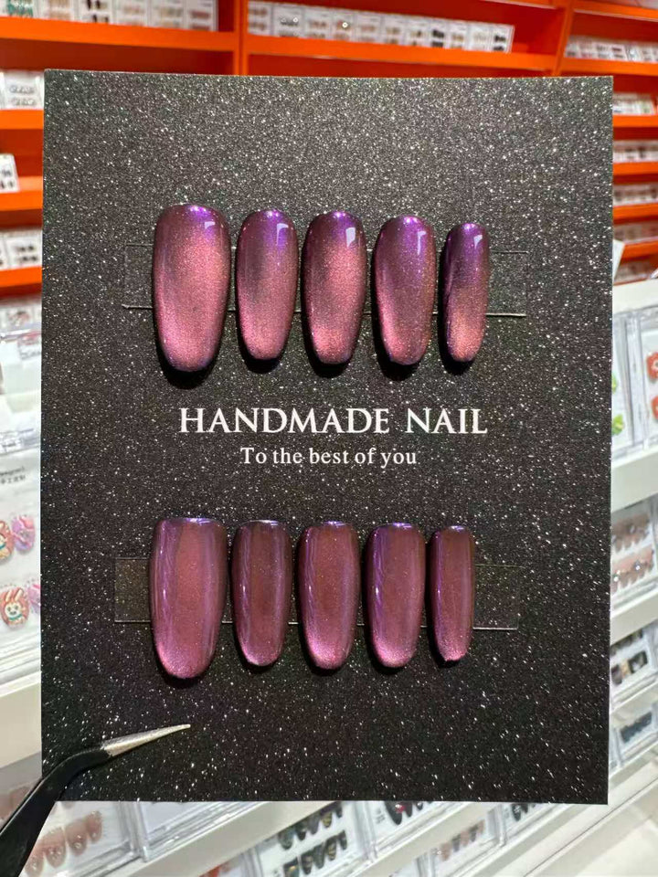 Handgemachtes Glänzendes Press-On Nagelset