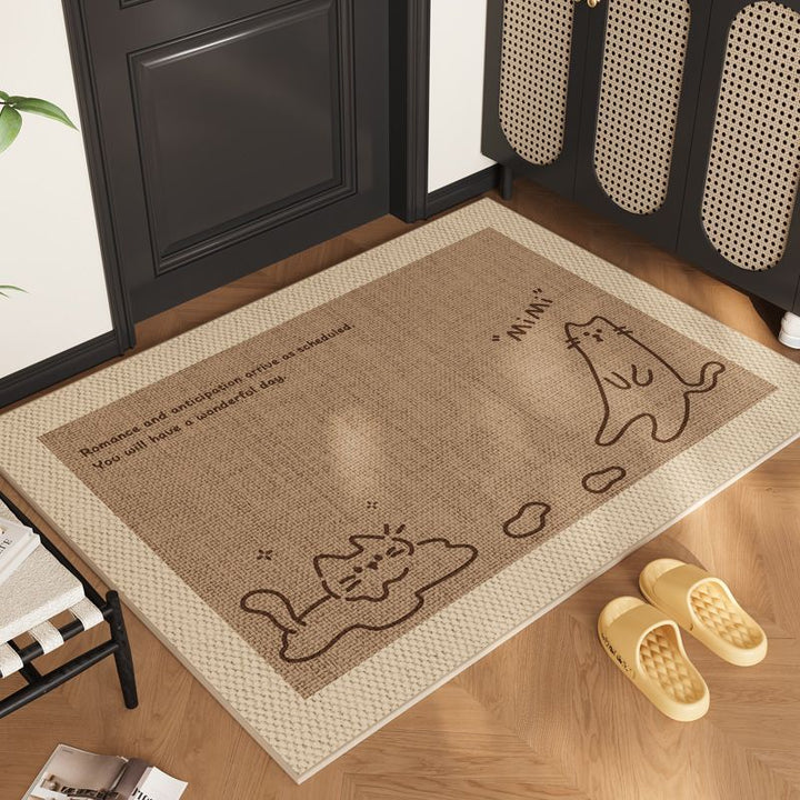 Adorable Katzen-Themen Willkommen Matte