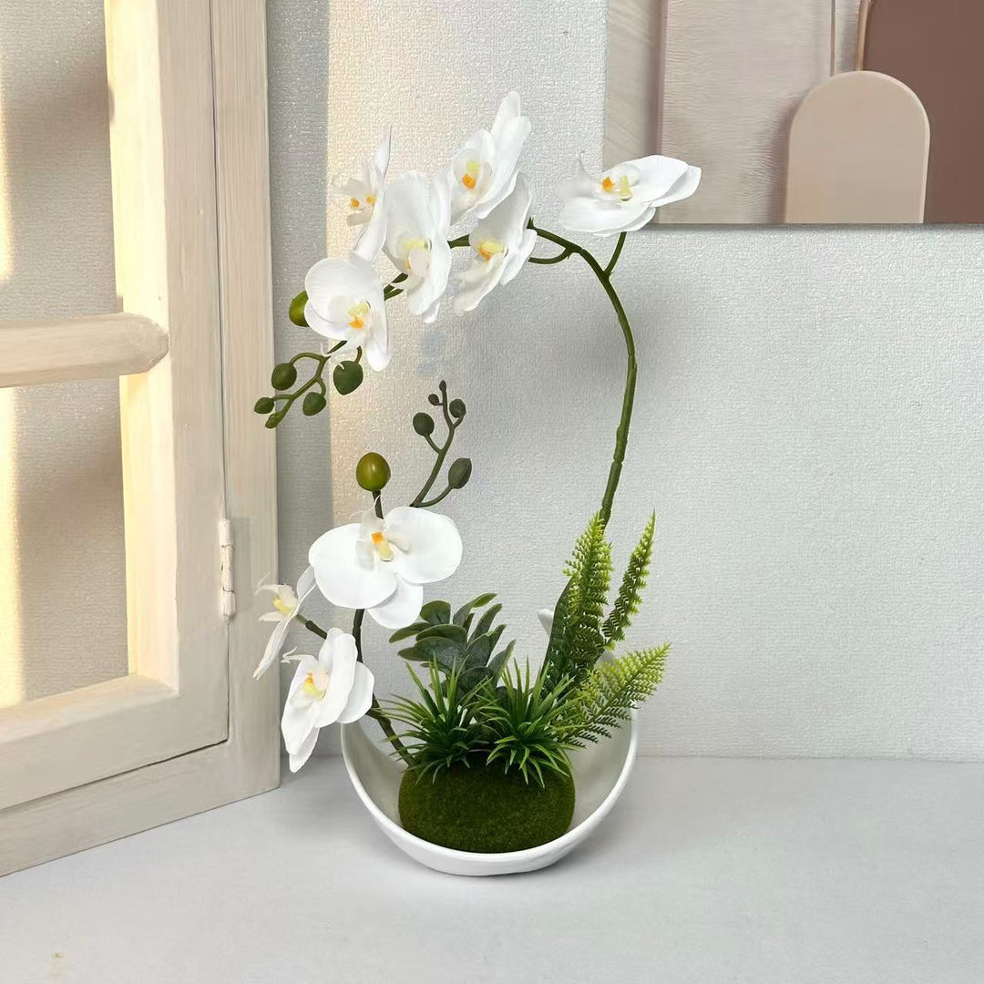 Elegante künstliche Orchideen-Blumenanzeige