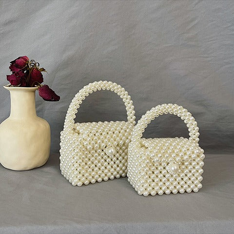Perlenverzierte Vintage-Handtasche