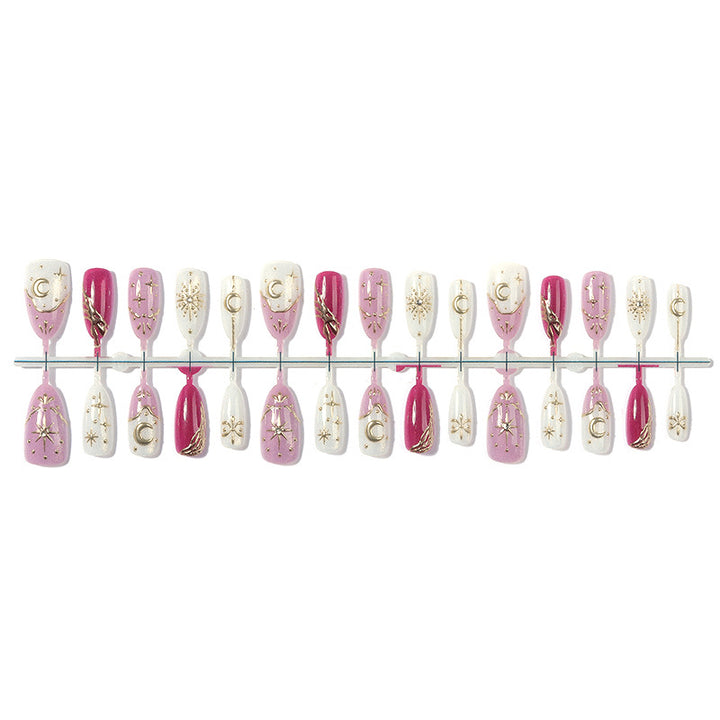 Celestial Theme Press-On Nail Art Set Karnz