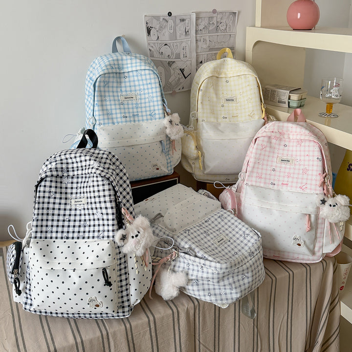 Stylischer Karostoff Casual Rucksack Karnz