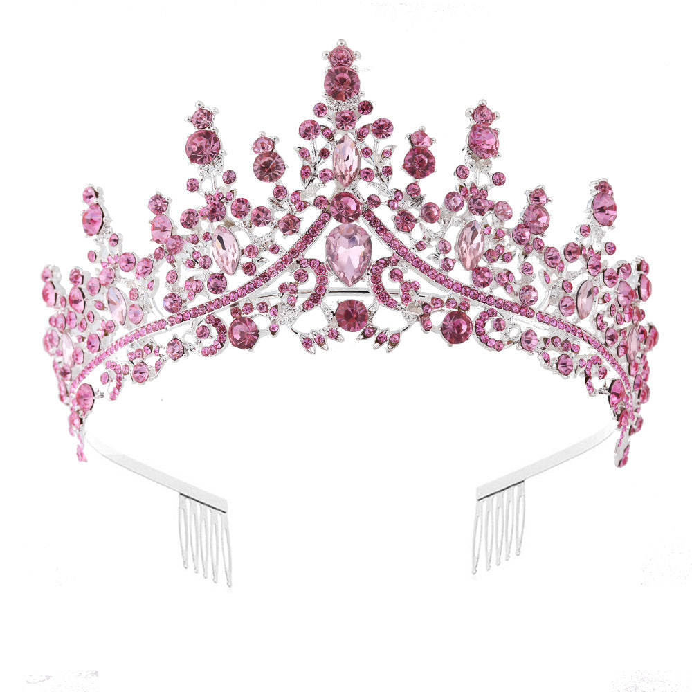 Damen Strass Tiara mit funkelnden Edelsteinen Karnz