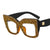 Damen auffällige Statement-Sonnenbrille mit glamourösem Rahmen Karnz