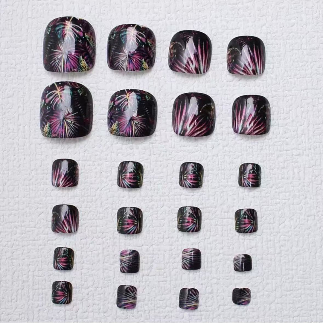 Fußnagelkunstset mit kreativen floralem Design Karnz