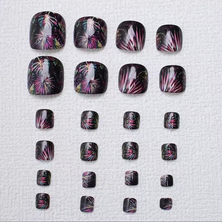Fußnagelkunstset mit kreativen floralem Design Karnz