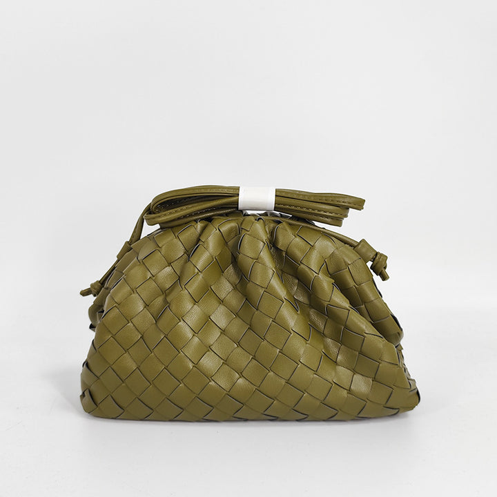 Elegante Gewebte Leder Eimer Tasche Karnz