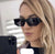 Damen Modische Sonnenbrille mit kantigem Rahmen und UV-Schutz Karnz