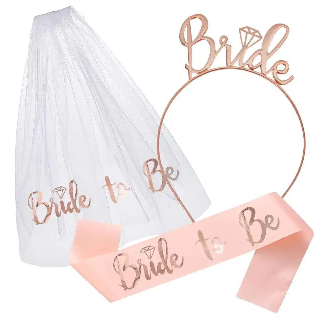 Damen Schmücken Haarreif mit "Bride"-Schriftzug Karnz
