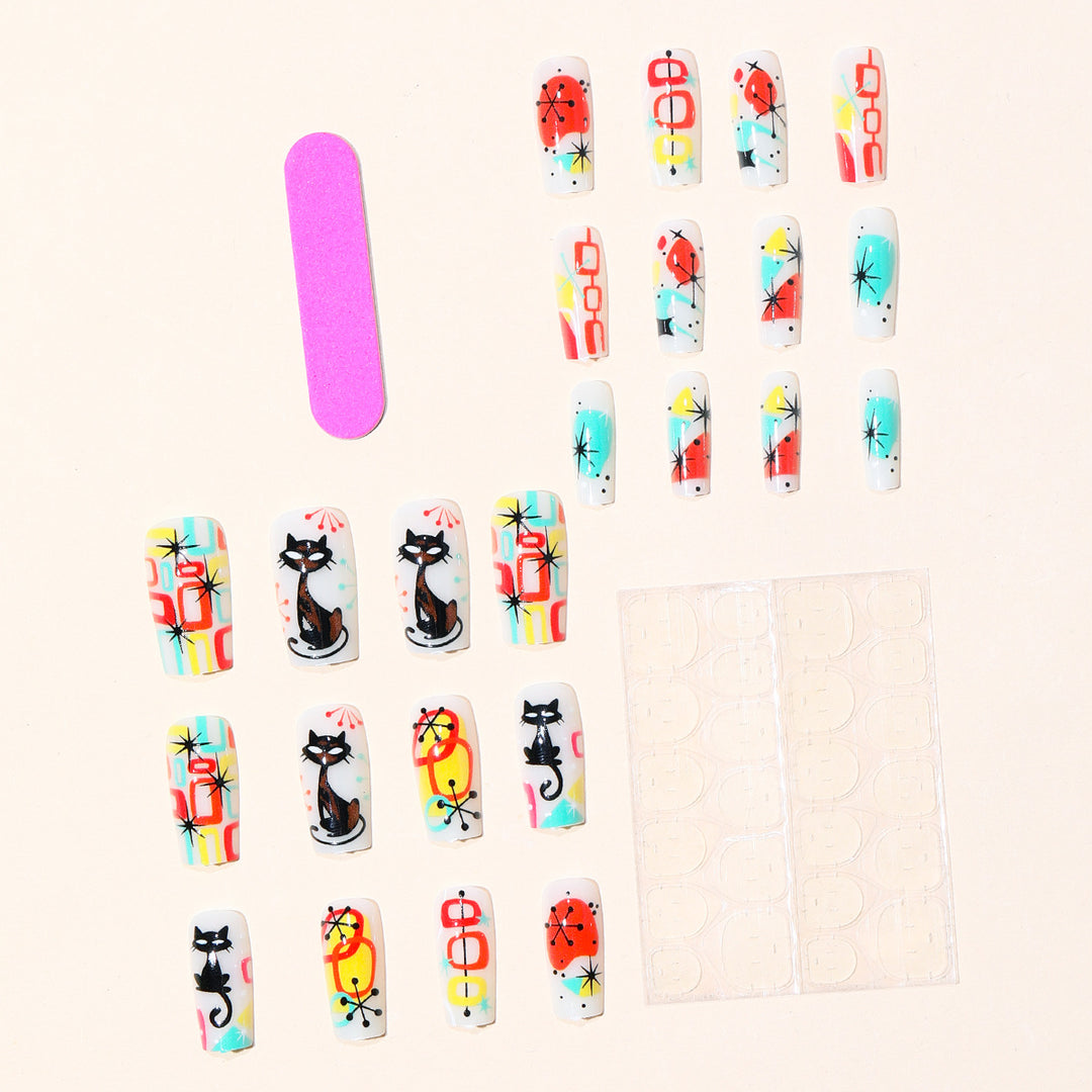 Künstlerisches Abstraktes Nagelkunst Set Karnz