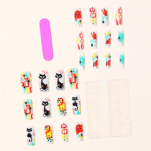 Künstlerisches Abstraktes Nagelkunst Set Karnz