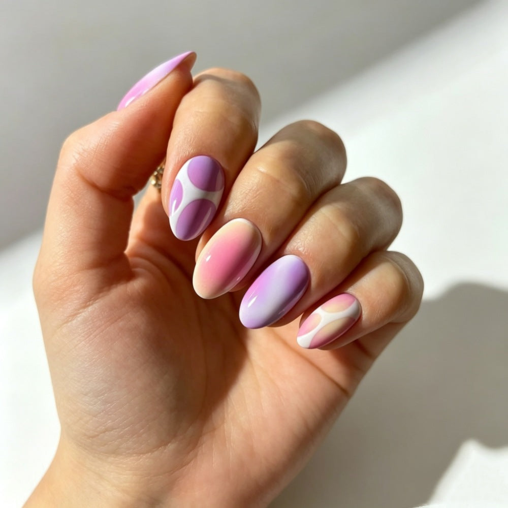 Floral Design Stiletto Press-On Nägel