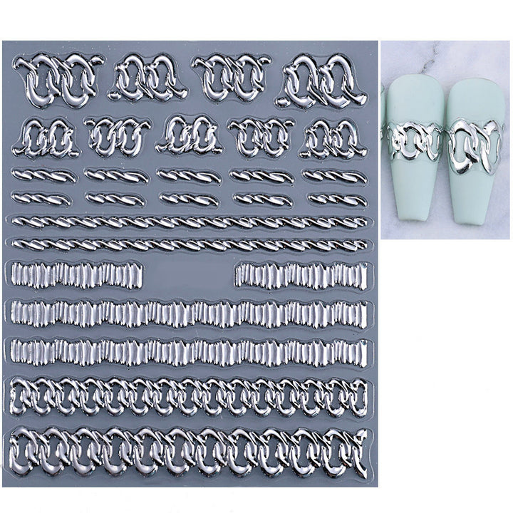 Metallic Nail Art Streifenklebeband