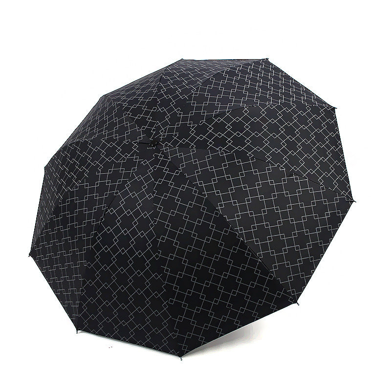 Damen Faltbarer Regenschirm mit modernem geometrischen Muster Karnz