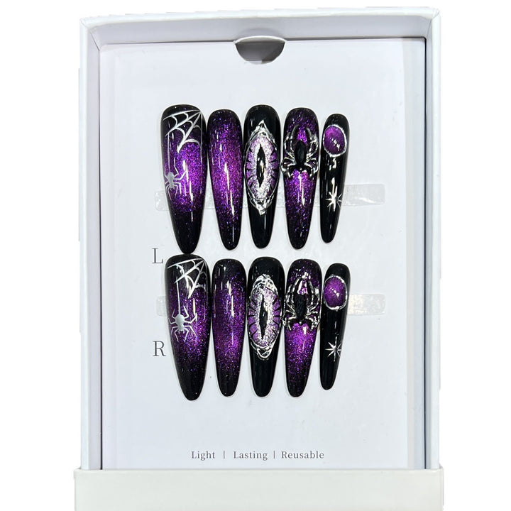 Gothic-Themed Halloween Press-On Nail Set