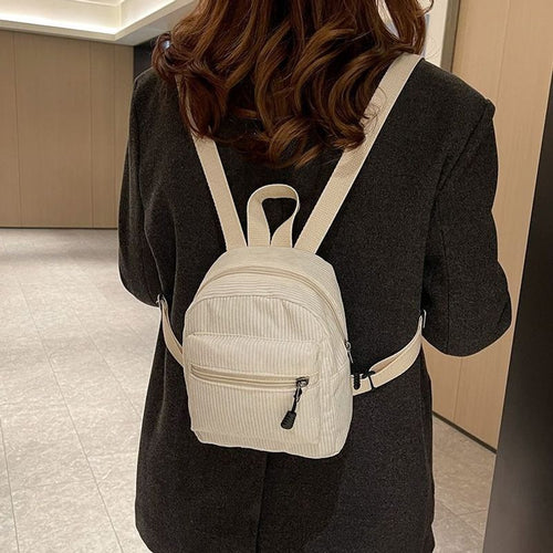 Kompakter Cord-Ripp- Mini-Rucksack Karnz