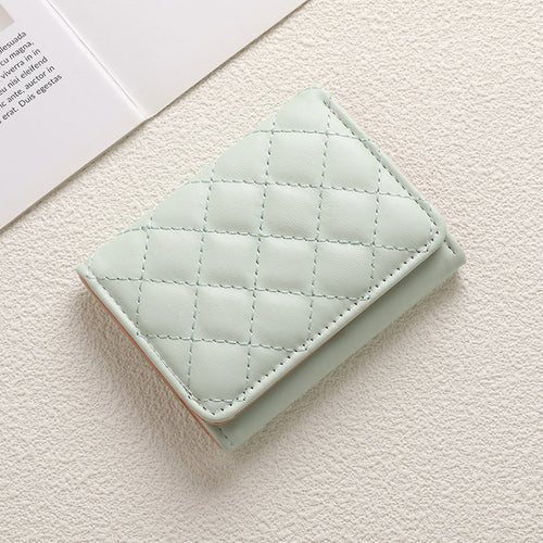 Stylischer gesteppter Leder-Kartenhalter