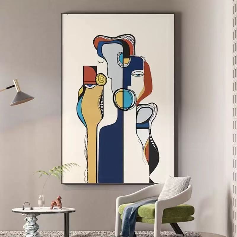 Abstracte Figuren Kunstdruck